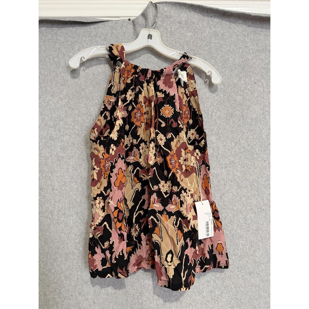 Fifteen Twenty Tank Top Womens S Multicolor Floral Print Halter‎ Cupro Sicilie